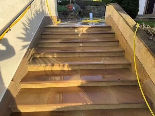 After: set of outdoor stone steps