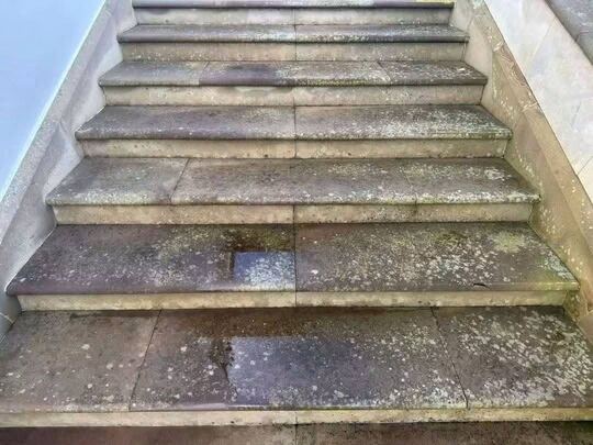 Before: set of outdoor stone steps