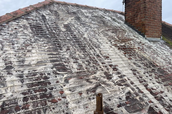 power washing roof
